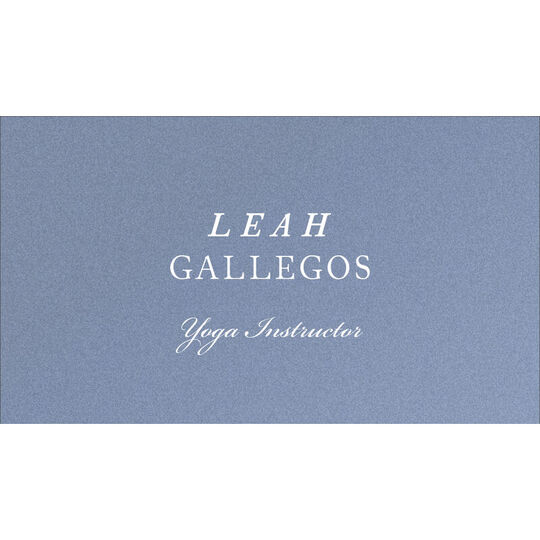 Typography Double Sided Shimmer Business Cards